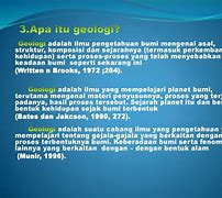 Geologi Adalah Ilmu